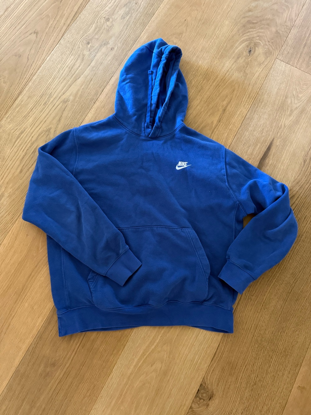 Nike Royal Blue Crewneck Hoodie with White Swoosh